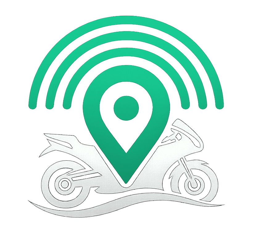 Moto con rastreo GPS activo