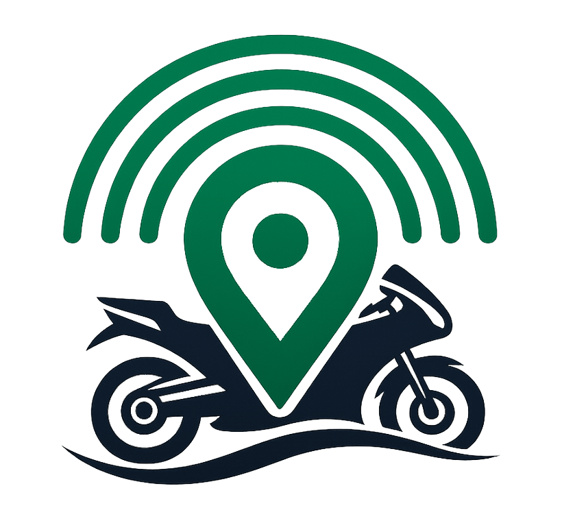 Moto con rastreo GPS activo